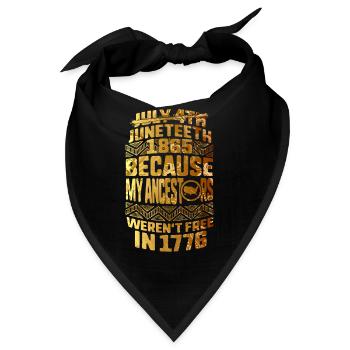 Juneteenth Day Meine Vorfahren waren 1776 nicht frei - Bandana - Schwarz - Vorne