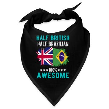 Halb Brite Halb Brasilianer - Bandana - Schwarz - Vorne