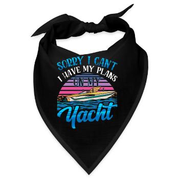 Ich Kann Nicht Ich Habe Pläne Für Meine Yacht Team - Bandana - Schwarz - Vorne