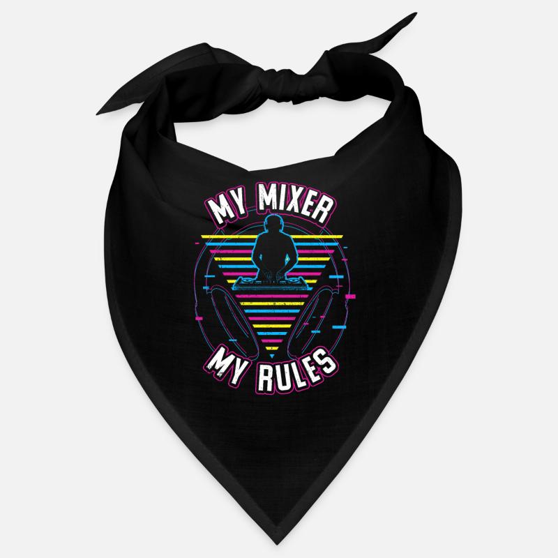 DJ Tshirt pour Party Disc Jockey Rave Techno Mixer Bandana