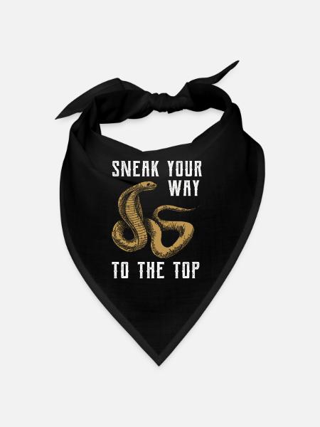 Schlange Tshirt - Bandana - Schwarz - Vorne