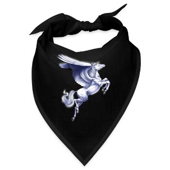 Griechisches Fabelwesen Pegasus - Bandana - Schwarz - Vorne