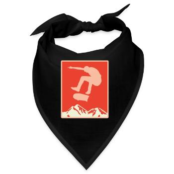 Skater Skateboard Geschenk Halfpipe Sk8 Ollie - Bandana - Schwarz - Vorne