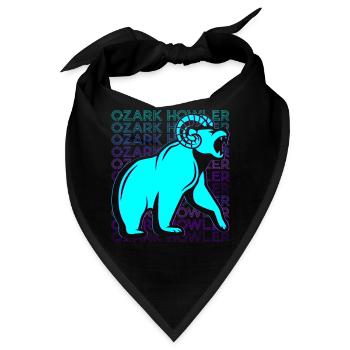 Ozark Howler Kryptide Kryptozoologie Retro - Bandana - Schwarz - Vorne