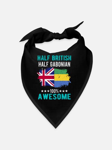Half British Half Gabonese - Bandana - black - Front
