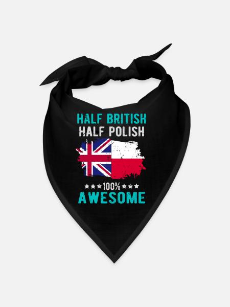 Half British Half Singaporean - Bandana - black - Front