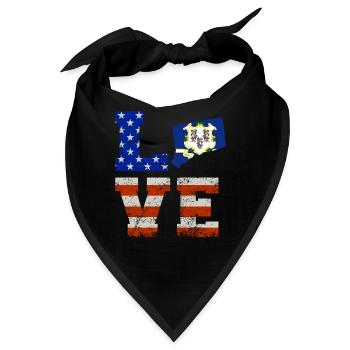 Liebes connecticut geschenk - Bandana - Schwarz - Vorne