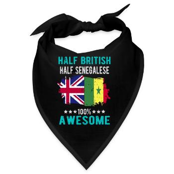 Halb Brite Halb Senegalese - Bandana - Schwarz - Vorne