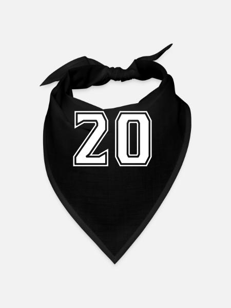 20 white design - Bandana - black - Front