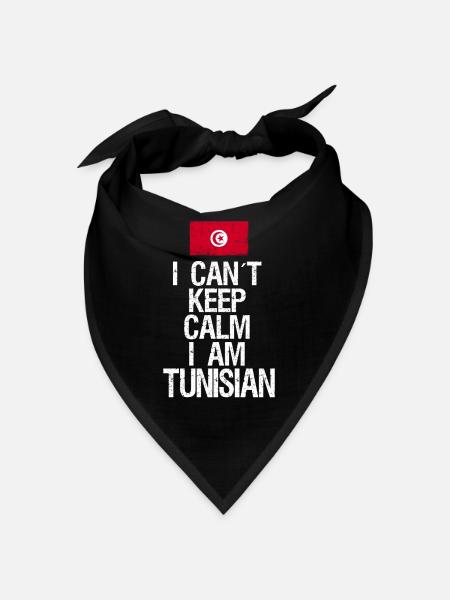 Je n’arrive pas à garder mon calme, je suis tunisien - Bandana - noir - Devant