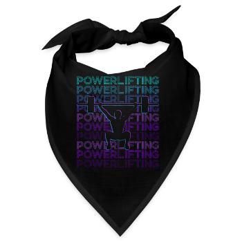 Kraftdreikampf Powerlifter Retro - Bandana - Schwarz - Vorne