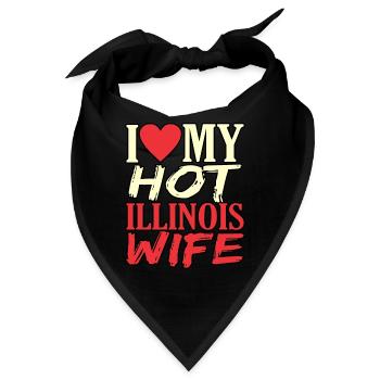Illinois Frau Geschenk - Bandana - Schwarz - Vorne