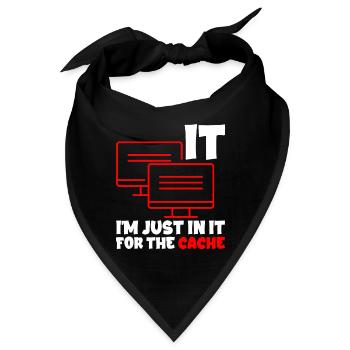I'm Just In It For The Cache 2 - Bandana - Schwarz - Vorne