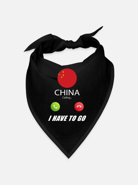 China calls lusiger flags slogan - Bandana - black - Front