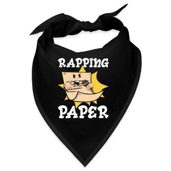 Musik Rappen Musiker Rapper Papier Lieder - Bandana - Schwarz - Vorne