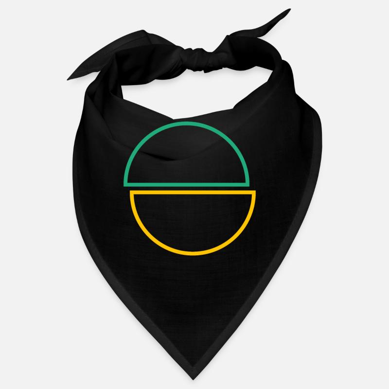 Demi-cercles vert et jaune Design Bandana