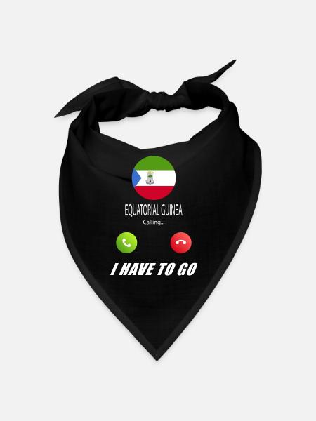 Equatorial Guinea calls to Lusiger flags saying - Bandana - black - Front