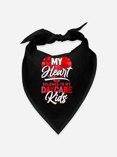 Childcare Daycare Provider Teacher - Bandana - Schwarz - Vorne