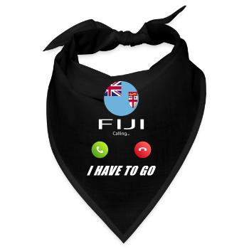 Fiji ruft an Lusiger Flaggen Spruch - Bandana - Schwarz - Vorne