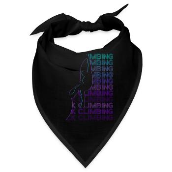 Felsklettern Felskletterer Retro - Bandana - Schwarz - Vorne