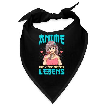 Anime Spruch Weeb Otaku - Bandana - Schwarz - Vorne
