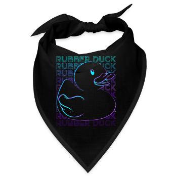 Gummi-Ente Retro - Bandana - Schwarz - Vorne