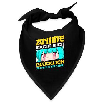 Anime Spruch Weeb Otaku - Bandana - Schwarz - Vorne