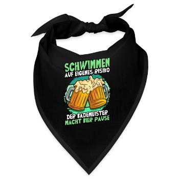Rettungsschwimmer Bademeister - Bandana - Schwarz - Vorne