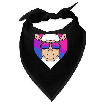 Bisexuell Schaf Geschenk - Bandana - Schwarz - Vorne