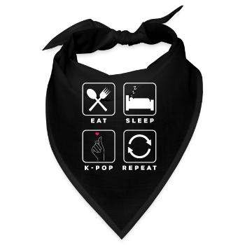 K-Pop K-Drama Koreanische Popmusik - Bandana - Schwarz - Vorne