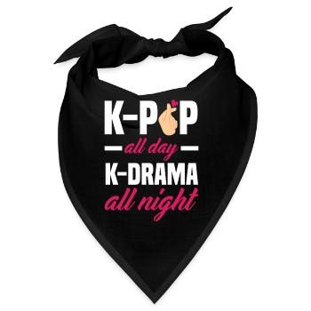K-Pop K-Drama Koreanische Popmusik - Bandana - Schwarz - Vorne