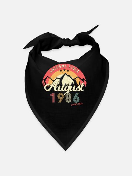 Baujahr Im August 1986 - Bandana - Schwarz - Vorne