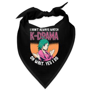 Korean Pop Design for a K-Pop Fashion Fan - Bandana - Schwarz - Vorne