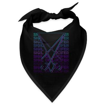 Siegel von Luzifer Pentagramm Okkulte Magie - Bandana - Schwarz - Vorne