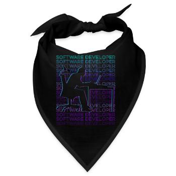 Software-Entwickler Software-Entwicklung Retro - Bandana - Schwarz - Vorne