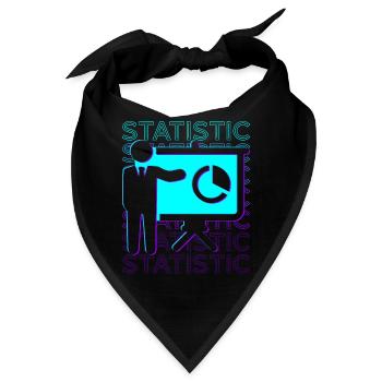 Statistiker Statistikerin Retro - Bandana - Schwarz - Vorne