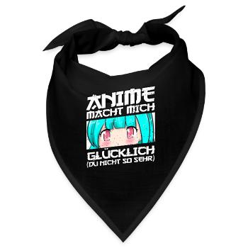 Anime Spruch Weeb Otaku - Bandana - Schwarz - Vorne