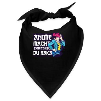 Anime Spruch Weeb Otaku - Bandana - Schwarz - Vorne