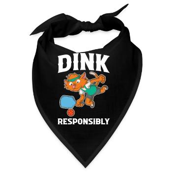 Dink Responsibly Pickleball Pickleball Geschenk - Bandana - Schwarz - Vorne