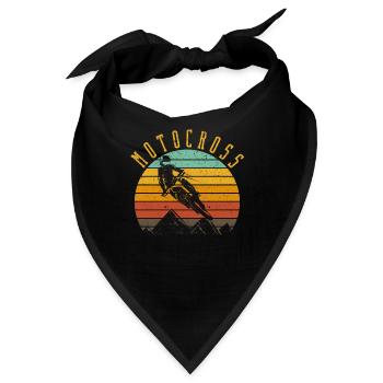 Motocross Biker Dirt Bike Rider Enduro Biker - Bandana - Schwarz - Vorne