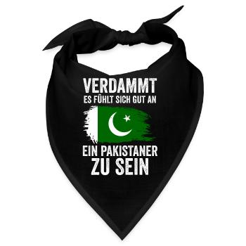 Pakistan Pakistaner Pakistanisches - Bandana - Schwarz - Vorne