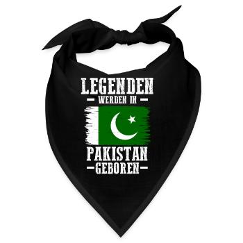 Pakistan Pakistaner Pakistanisches - Bandana - Schwarz - Vorne