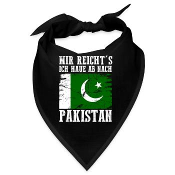 Pakistan Pakistaner Pakistanisches - Bandana - Schwarz - Vorne