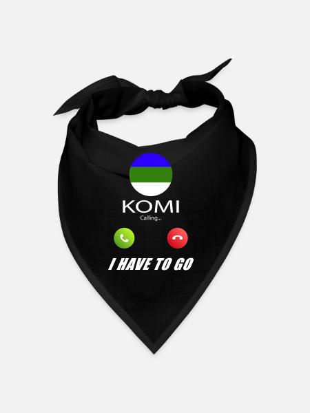 Komi calls to Lusiger flags saying - Bandana - black - Front