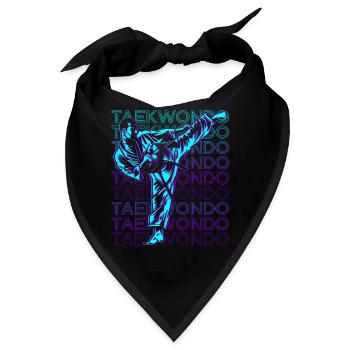 Taekwondo Koreanische Kampfsportarten Retro - Bandana - Schwarz - Vorne