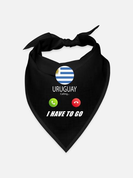 Uruguay calls lusiger flags saying - Bandana - black - Front