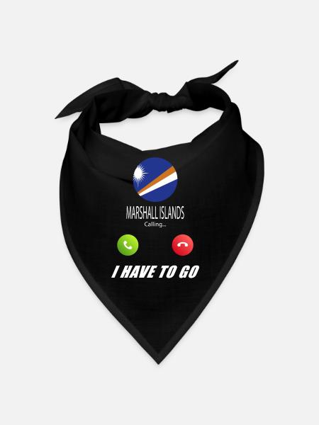 Marshall Islands calls to Lusiger flags saying - Bandana - black - Front