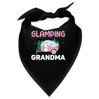 Adventure Vacation Glamp Grandmom Camping - Bandana - Schwarz - Vorne