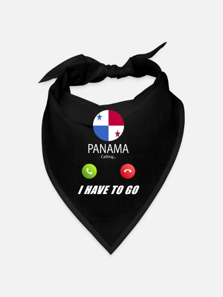 Le Panama appelle les drapeaux lusiger en disant - Bandana - noir - Devant