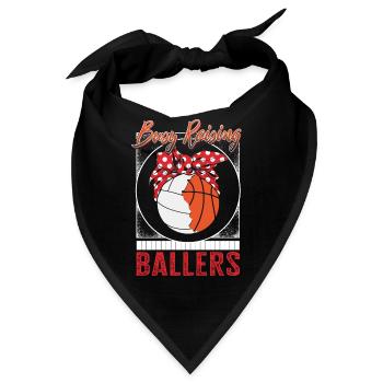 Volleyball-Basketball-Shirt, beschäftigt Baller - Bandana - Schwarz - Vorne